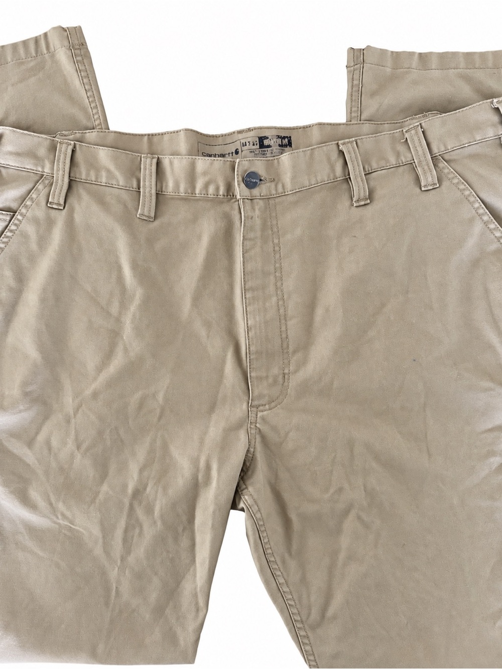 Carhartt Rugged Flex Mens Relaxed Fit Canvas Work Pants Tan BN3109 Utility 44x36